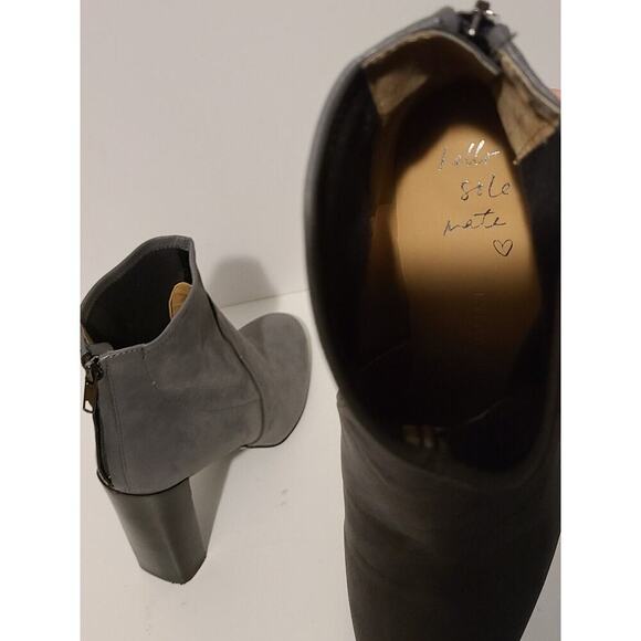 BANANA REPUBLIC URBAN GRAY HANNAH SOCK BOOT BOOTIE BACK ZIP GRAY SIZE 9 1/2 M - Picture 5 of 9